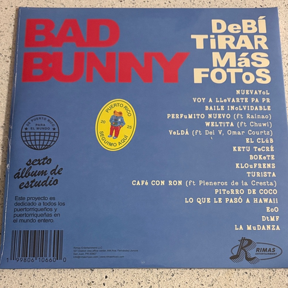 Bad Bunny Blue Album Cover